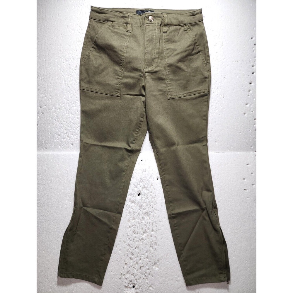 Social Standard Sanctuary Womens Pants Size 8 Army Green Straight Stretch Casual